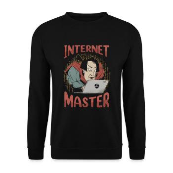 Web Entwickler Webdeveloper Meister - Unisex Pullover - Schwarz - Vorne - Alina (178cm) & Michal (187cm)
