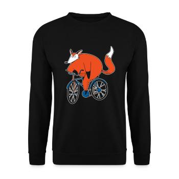 Fuchs Bicycle - Unisex Sweatshirt - black - Front - Alina (178cm) & Michal (187cm)