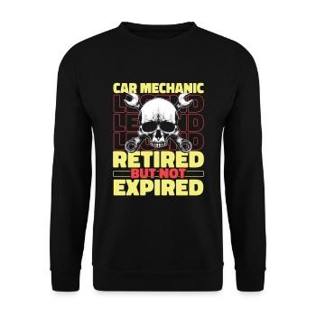 Mécanicien automobile à la retraite - Sweat-shirt Unisexe - noir - Devant - Alina (178cm) & Michal (187cm)