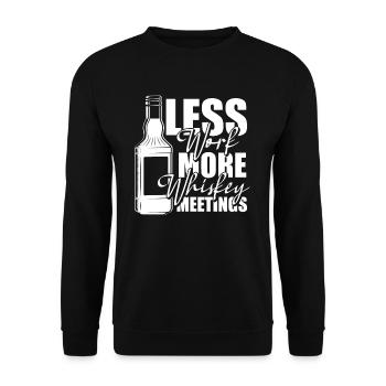 Whisky Whiskey - Unisex Pullover - Schwarz - Vorne - Alina (178cm) & Michal (187cm)