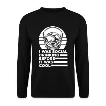 Whisky Whiskey - Unisex Pullover - Schwarz - Vorne - Alina (178cm) & Michal (187cm)