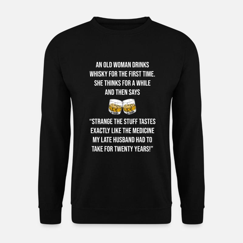 Whisky Whiskey Witzig - Unisex Pullover - Schwarz