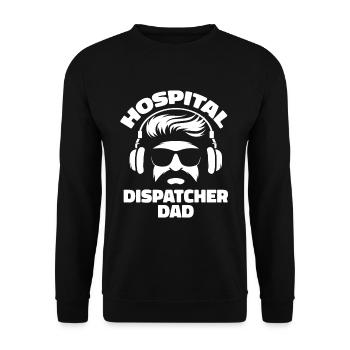 Emergency call control center operations center - Unisex Sweatshirt - black - Front - Alina (178cm) & Michal (187cm)