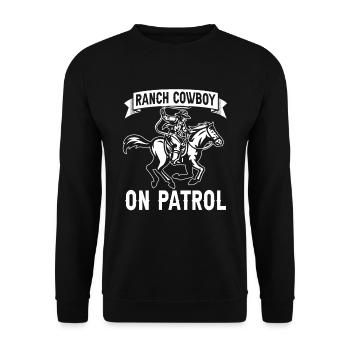 Rodeo Cowboy Ranch Cowboy - Sweat-shirt Unisexe - noir - Devant - Alina (178cm) & Michal (187cm)