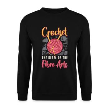 Crocheting Crochet The Rebel Of The Fibre Sewing - Unisex Pullover - Schwarz - Vorne - Alina (178cm) & Michal (187cm)
