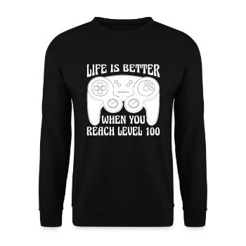 Jeux de joueurs - Sweat-shirt Unisexe - noir - Devant - Alina (178cm) & Michal (187cm)
