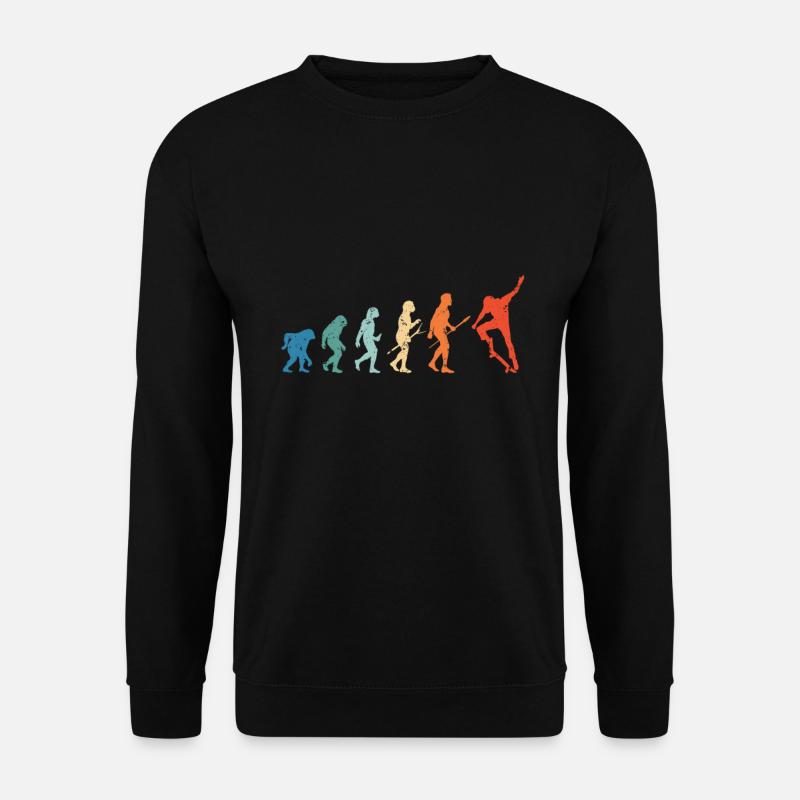 Skateboarding Evolution Skateboard Skater - Unisex Pullover - Schwarz