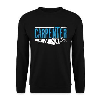 Carpenter Workshop Woodwork Woodworking Carpentry - Unisex Pullover - Schwarz - Vorne - Alina (178cm) & Michal (187cm)