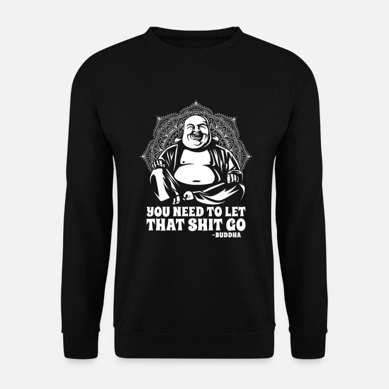 Bouddha bouddhiste drôle - Sweat-shirt Unisexe - noir