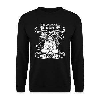 Bouddha bouddhiste drôle - Sweat-shirt Unisexe - noir - Devant - Alina (178cm) & Michal (187cm)