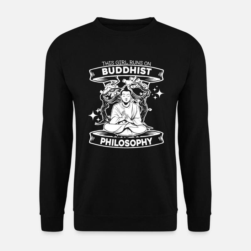 Buddha Buddhist Lustig - Unisex Pullover - Schwarz