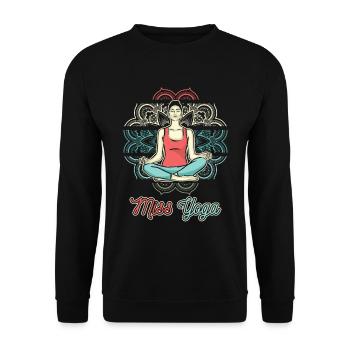 Missing yoga - Unisex Sweatshirt - black - Front - Alina (178cm) & Michal (187cm)