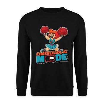 Cheerleader Cheerleading Mode On - Unisex Sweatshirt - black - Front - Alina (178cm) & Michal (187cm)