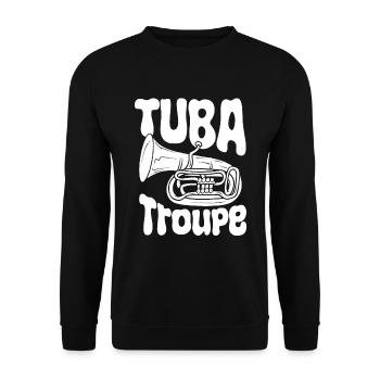 Fanfare procession tuba - Unisex Sweatshirt - black - Front - Alina (178cm) & Michal (187cm)