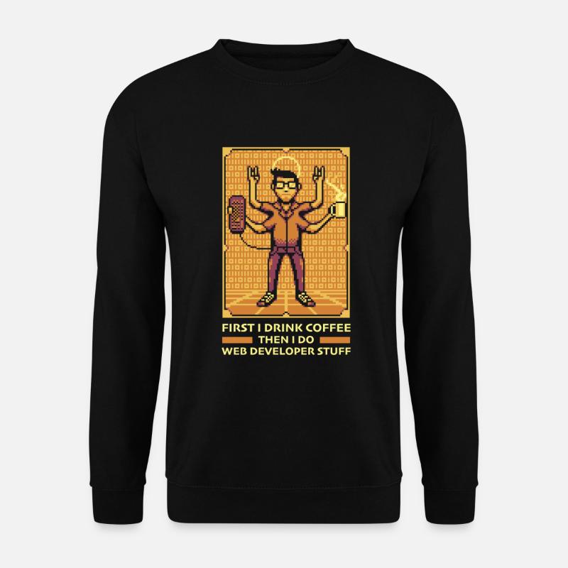 Web Entwickler Webdeveloper Kaffee - Unisex Pullover - Schwarz