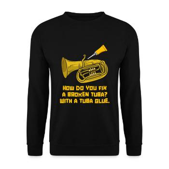 Music Teacher Music Teacher Funny - Unisex Sweatshirt - black - Front - Alina (178cm) & Michal (187cm)