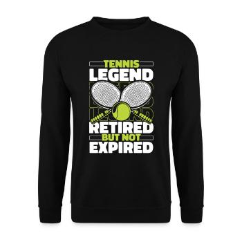 Tennis in retirement - Unisex Sweatshirt - black - Front - Alina (178cm) & Michal (187cm)