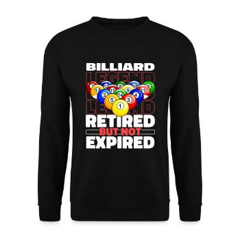 Billiards in retirement - Unisex Sweatshirt - black - Front - Alina (178cm) & Michal (187cm)