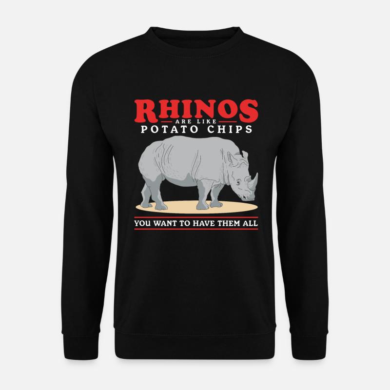 Nashorn Rhinozeros Nashörner Geschenk - Unisex Pullover - Schwarz
