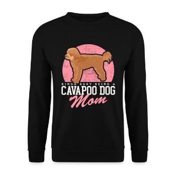 Cavapoo Mom Dogs Cavoodle Dog Owner Gift - Unisex Sweatshirt - black - Front - Alina (178cm) & Michal (187cm)