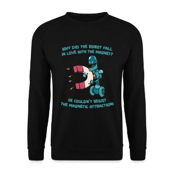 Robotique Ai Robot Drôle - Sweat-shirt Unisexe - noir - Devant - Alina (178cm) & Michal (187cm)
