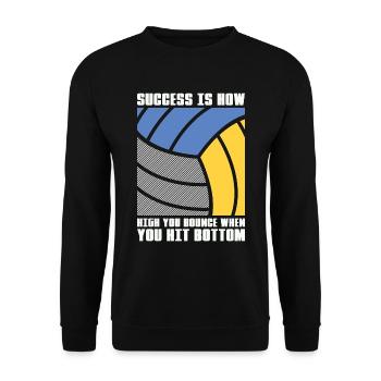 Beach Volleyball Success Is How High Beachball - Unisex Pullover - Schwarz - Vorne - Alina (178cm) & Michal (187cm)