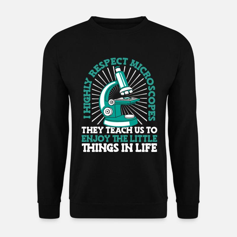 Biologie Biologe Mikroskop - Unisex Pullover - Schwarz