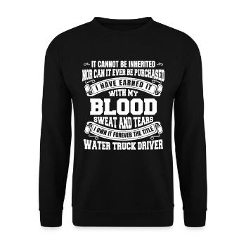 Truck Driver Trucker Truck Driver Water - Unisex Sweatshirt - black - Front - Alina (178cm) & Michal (187cm)