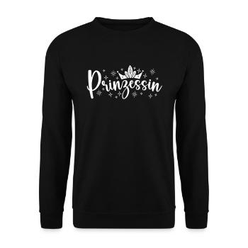 Prinzessin Krone - Unisex Pullover - Schwarz - Vorne - Alina (178cm) & Michal (187cm)