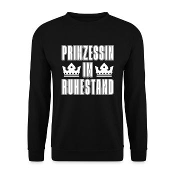Prinzessin - Unisex Pullover - Schwarz - Vorne - Alina (178cm) & Michal (187cm)