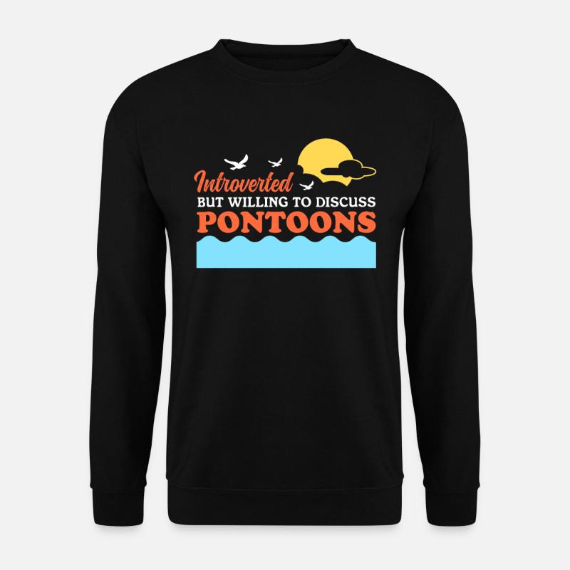 Pontoon Pontoon Boat Captain Gift - Unisex Sweatshirt - black