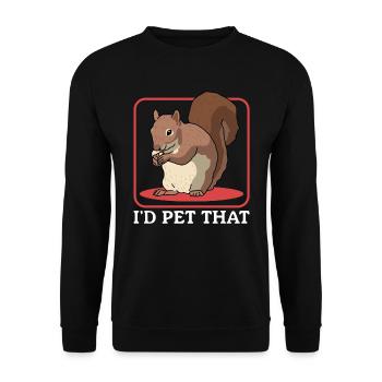 Cute Squirrel Grey Squirrel Squirrel Gift - Unisex Sweatshirt - black - Front - Alina (178cm) & Michal (187cm)