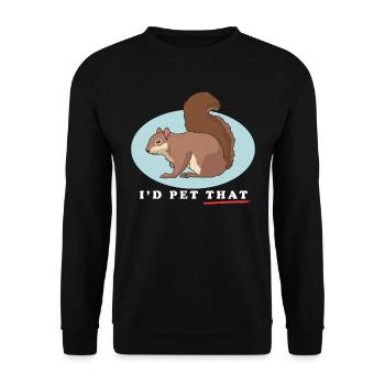 Cute Squirrel Squirrel Gift - Unisex Sweatshirt - black - Front - Alina (178cm) & Michal (187cm)