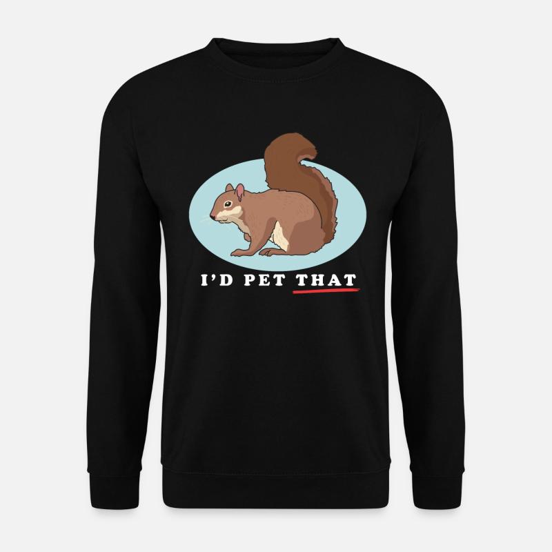 Süßes Eichhörnchen Hörnchen Geschenk - Unisex Pullover - Schwarz