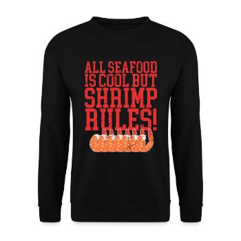 Krabben Garnelen Krabbenliebhaber Krabbe Geschenk - Unisex Pullover - Schwarz - Vorne - Alina (178cm) & Michal (187cm)