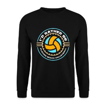 Volleyball de plage Je préfère jouer au beachball - Sweat-shirt Unisexe - noir - Devant - Alina (178cm) & Michal (187cm)