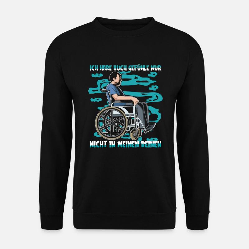 Rollstuhl Rollstuhlfahrer - Unisex Pullover - Schwarz