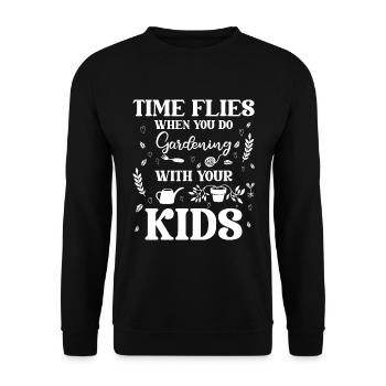 Hobby Gardener Garden Garden Mom - Unisex Sweatshirt - black - Front - Alina (178cm) & Michal (187cm)