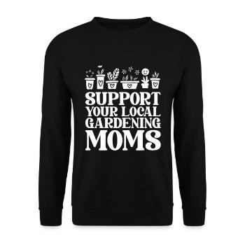 Jardinier amateur jardin maman - Sweat-shirt Unisexe - noir - Devant - Alina (178cm) & Michal (187cm)