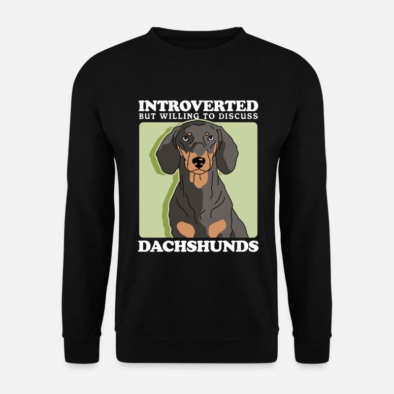 Dachshund Dackel Hunde Teckel Hund Geschenk - Unisex Pullover - Schwarz