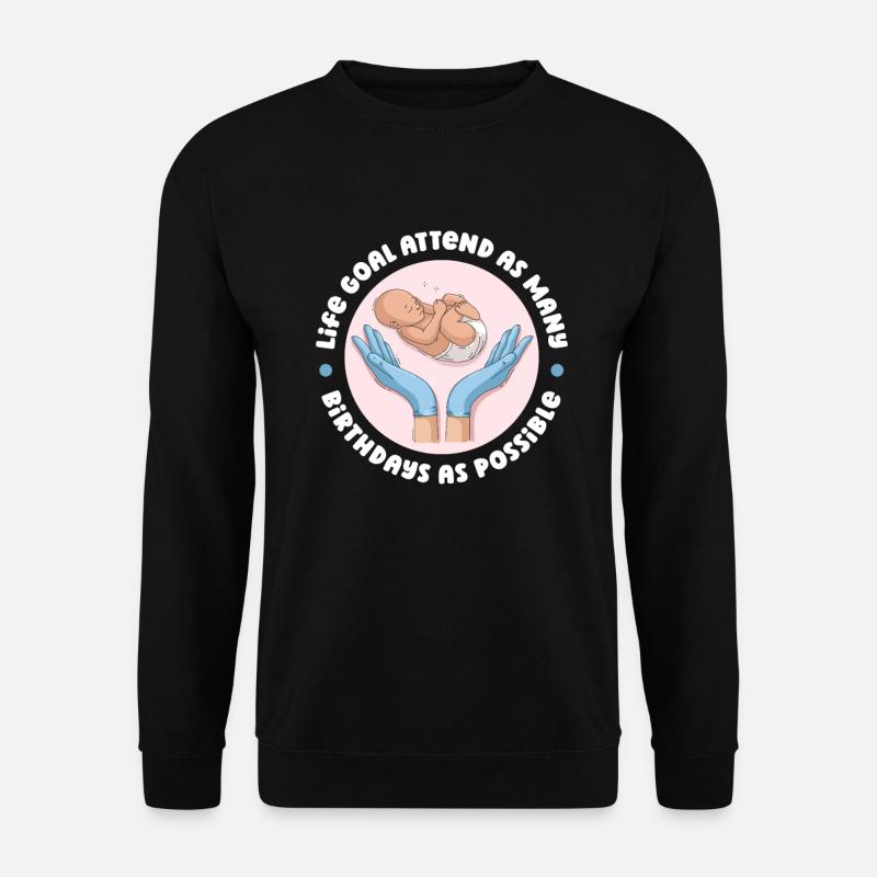 Hebamme Cool Zukünftige Hebamme - Unisex Pullover - Schwarz