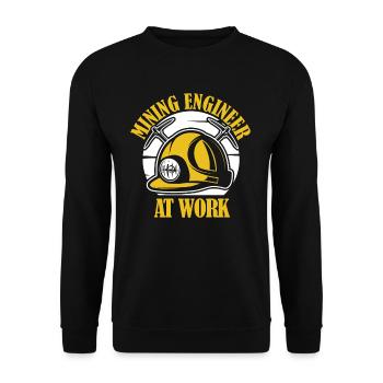 Ingenieur Cool Bergbauingenieur - Unisex Pullover - Schwarz - Vorne - Alina (178cm) & Michal (187cm)