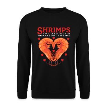 Krabben Garnele Krabbenliebhaber Krabbe Geschenk - Unisex Pullover - Schwarz - Vorne - Alina (178cm) & Michal (187cm)