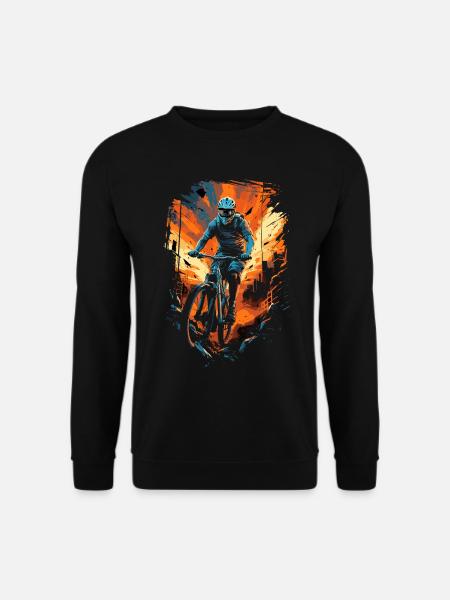 Downhill Biker Mountain Bike - Unisex Sweatshirt - black