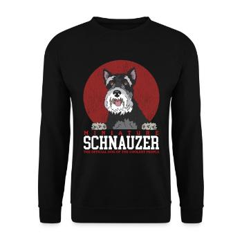 Schnauzer Schnauzer Miniature Chiens Cadeau - Sweat-shirt Unisexe - noir - Devant - Alina (178cm) & Michal (187cm)