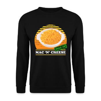 Macaroni with Cheese Mac and Cheese Gift - Unisex Sweatshirt - black - Front - Alina (178cm) & Michal (187cm)