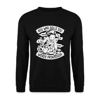 Prinzessin - Unisex Pullover - Schwarz - Vorne - Alina (178cm) & Michal (187cm)