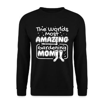 Jardinier amateur jardin maman - Sweat-shirt Unisexe - noir - Devant - Alina (178cm) & Michal (187cm)