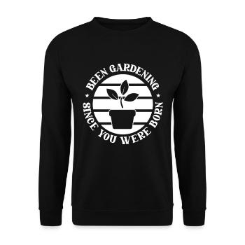 Jardinier amateur jardin maman - Sweat-shirt Unisexe - noir - Devant - Alina (178cm) & Michal (187cm)