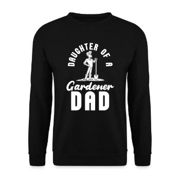 Hobbygärtner Garten Gartenvater - Unisex Pullover - Schwarz - Vorne - Alina (178cm) & Michal (187cm)